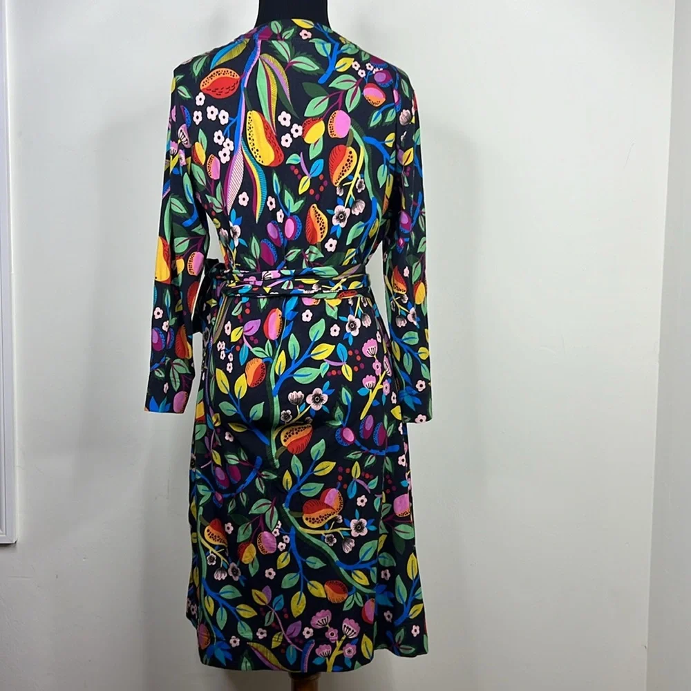 TUCKER NYC Jersey Wrap Dress in Fruit of Abundance XS - Picture 6 of 8